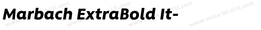 Marbach ExtraBold It字体转换